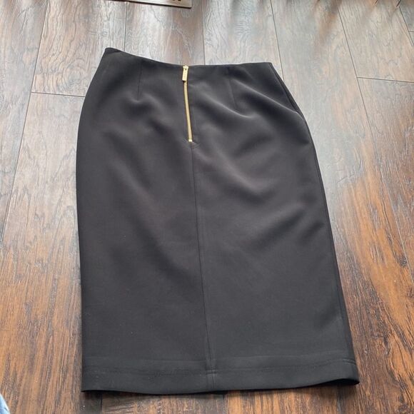 Ted Baker London Comfort Stretch Pencil Skirt front slit size 4 GUC - Picture 6 of 9